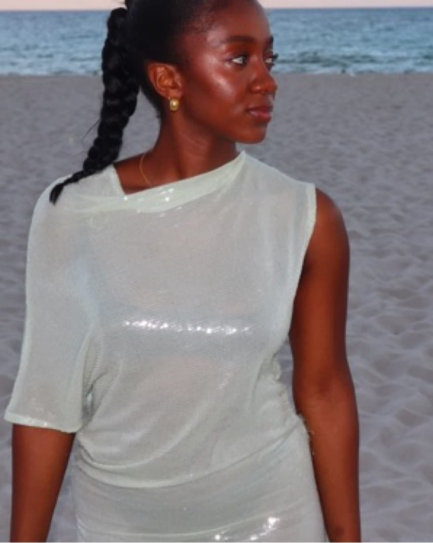 Seafoam Green Sequin Dress - Image 2