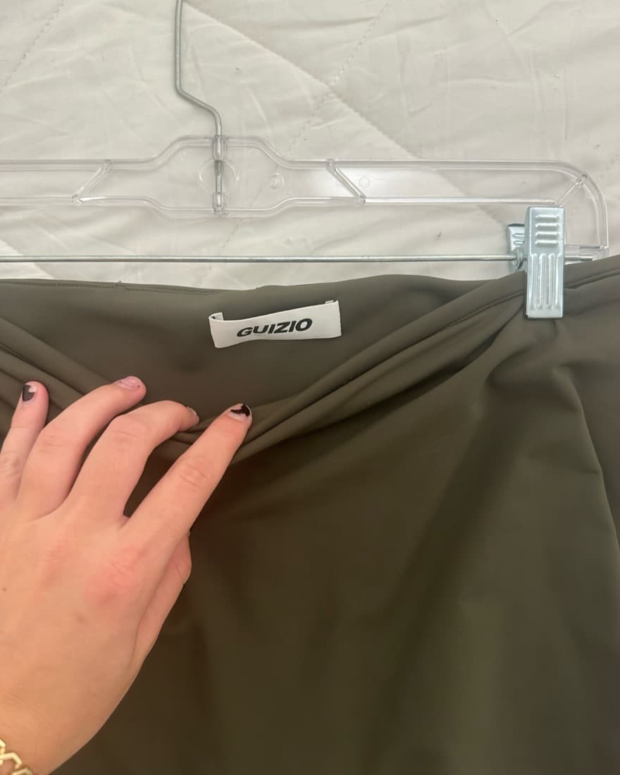 Danielle Guizio Army Green Skirt - Image 4