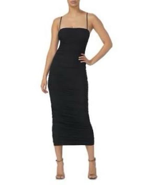 Black AFRM Rouched Dress - Image 1
