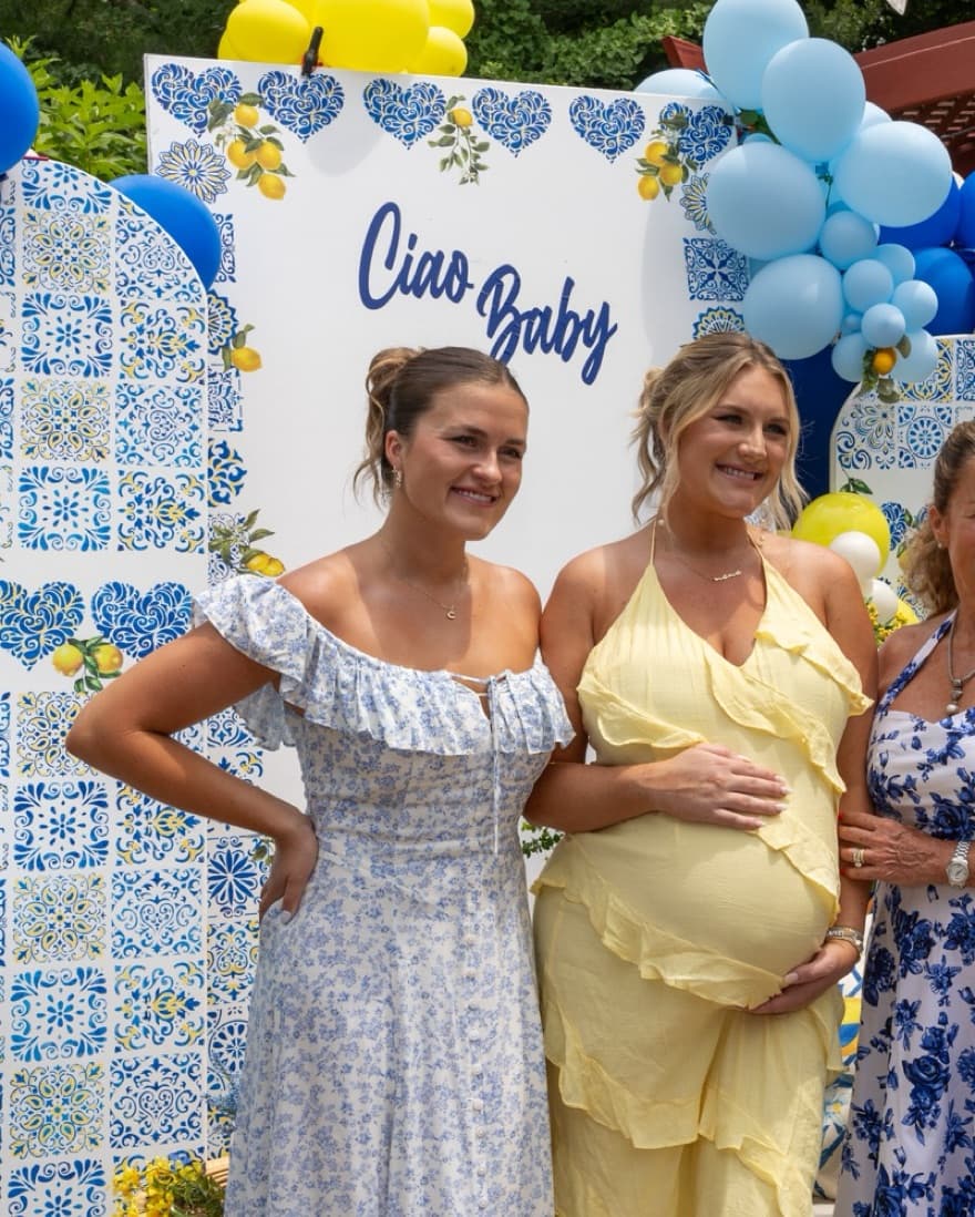 Blue And White Floral Dress - Image 2