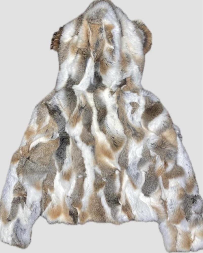 Real Rabbit And Mink Fur Patchwork Coat - Image 3