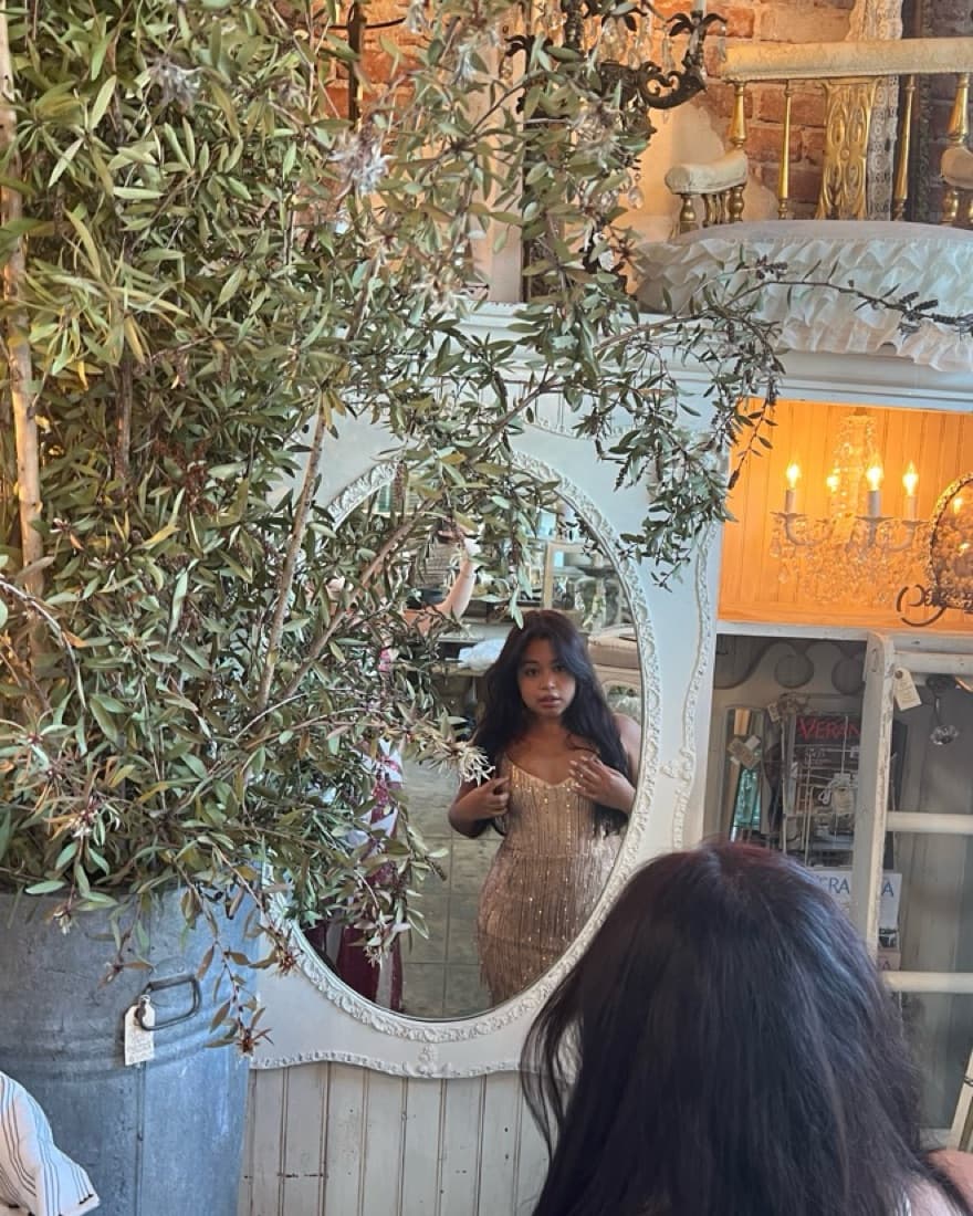 Gold Long Dress (Lulu)  - Image 3