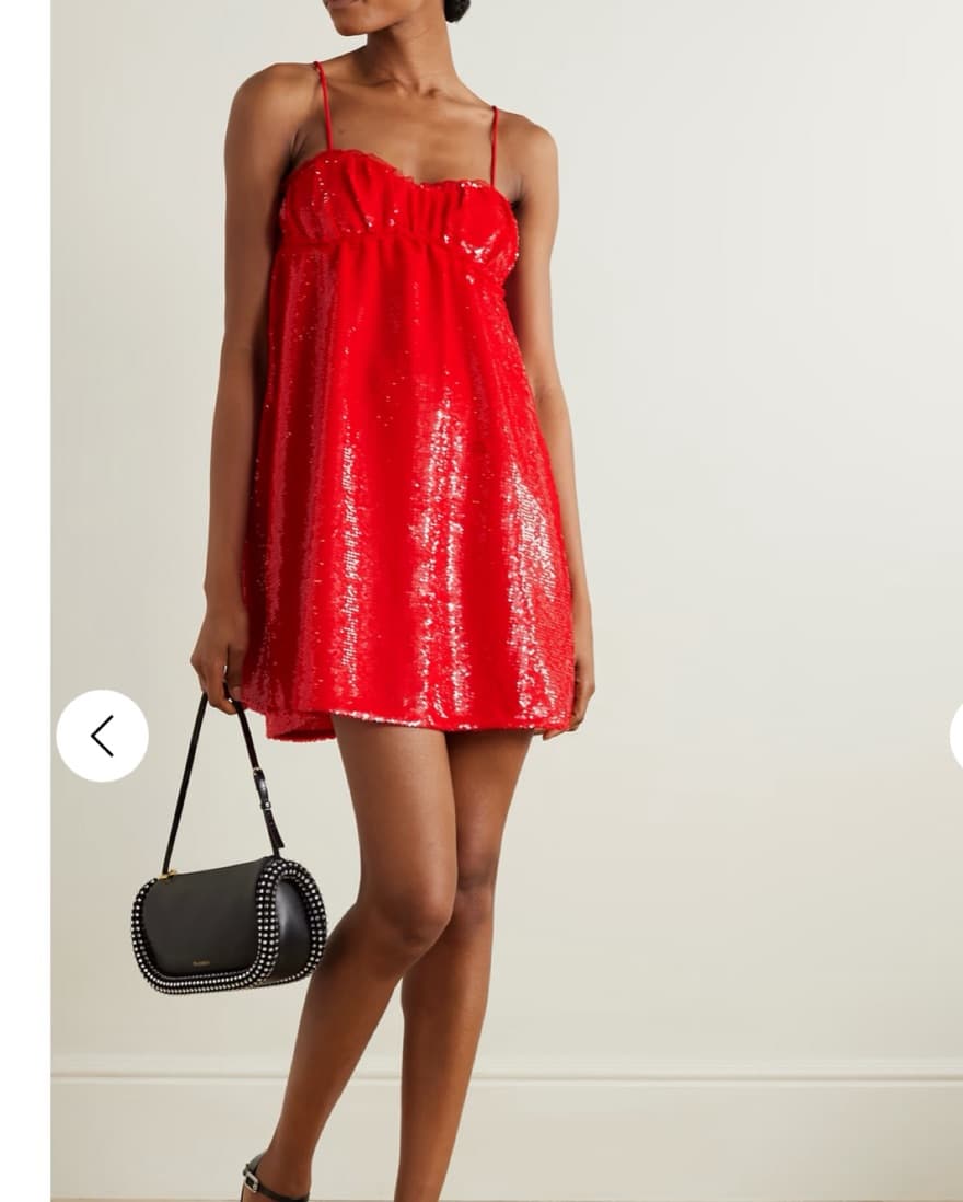 Ganni Sequin Ruched Dress - Image 4