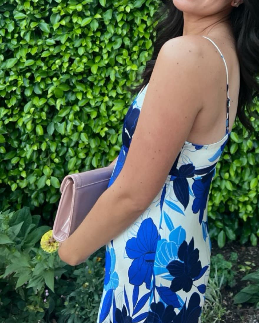 Blue Floral Gown  - Image 2