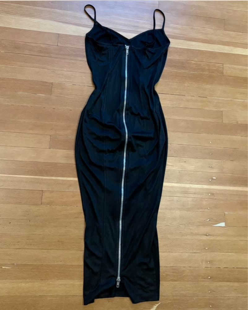 Lip Service Zipper Back Black Maxi Dress - Image 2