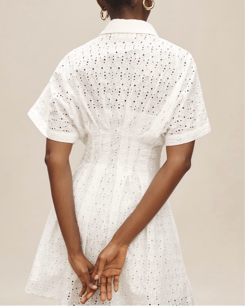 Anthropologie Eyelet Mini Dress - Image 2