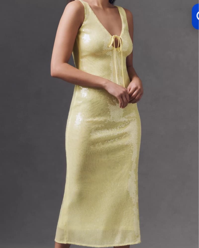 Bardot Isha Sequin Midi Dress LT Yellow - Image 1