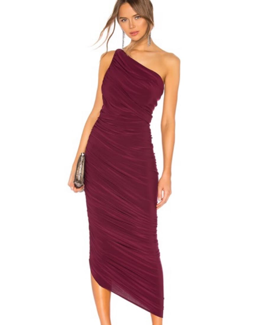 Norma Kamali Diana Gown in Plum  - Image 1