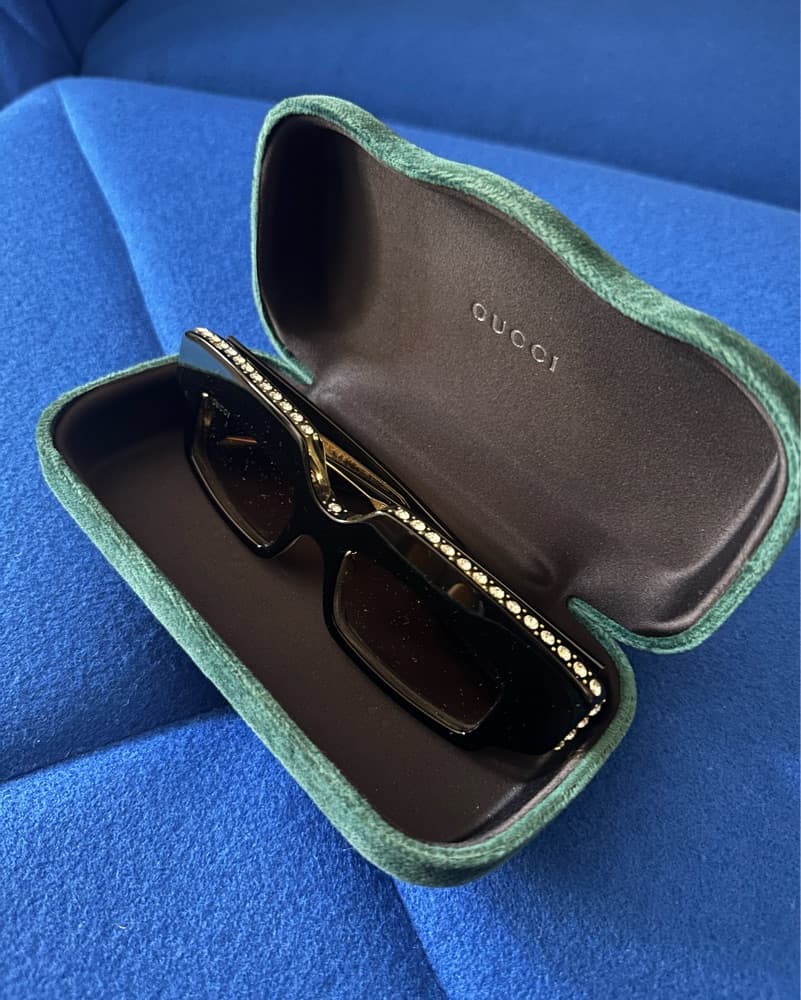 Crystal Rimmed Gucci Sunglasses - Image 3