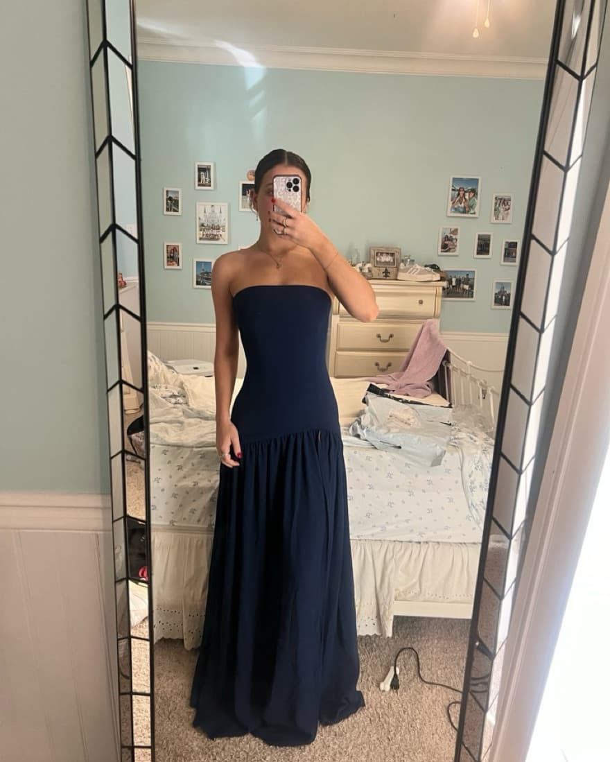 Navy Peppermayo Eden Straples Maxi Dress - Image 2