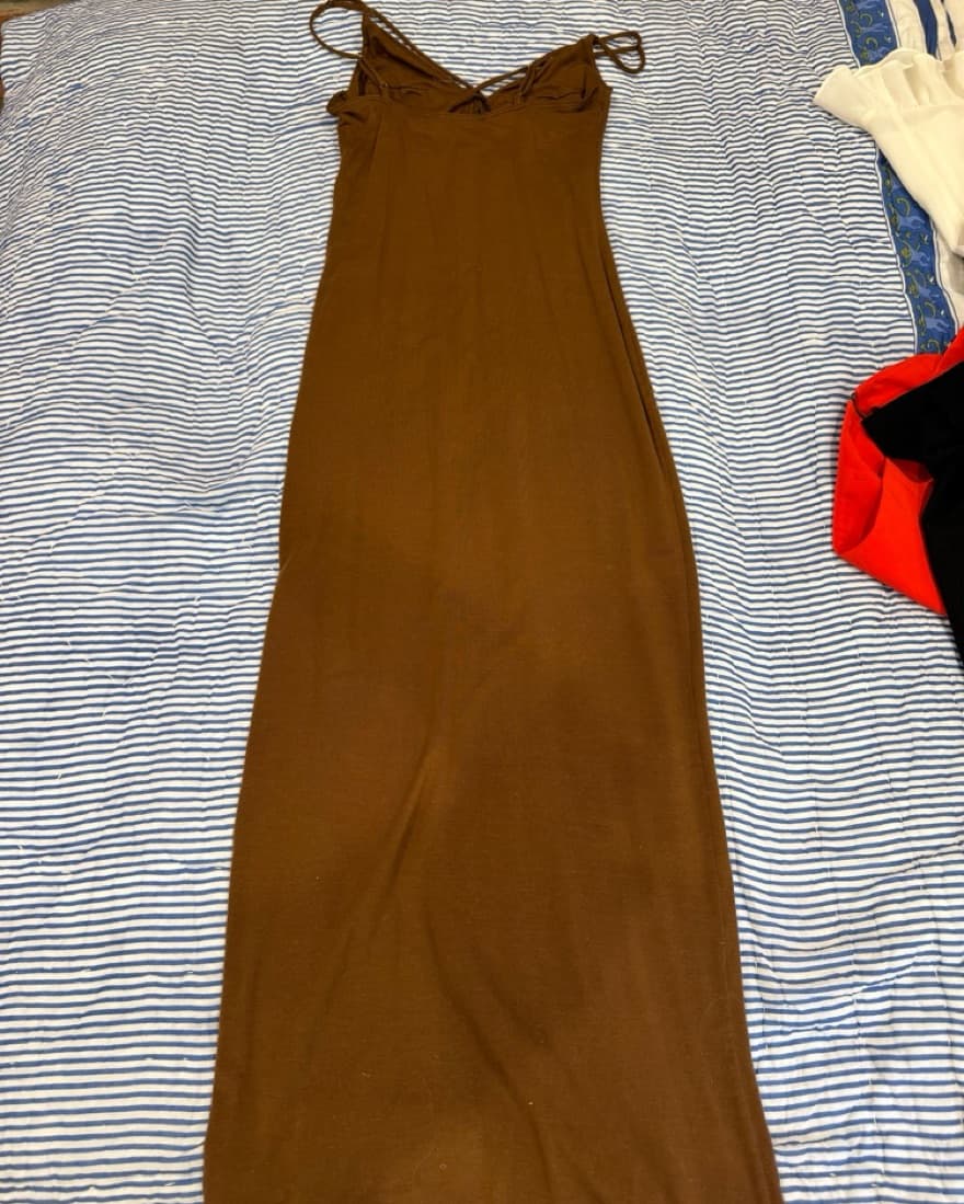Reformation Brown Long Dress - Image 2