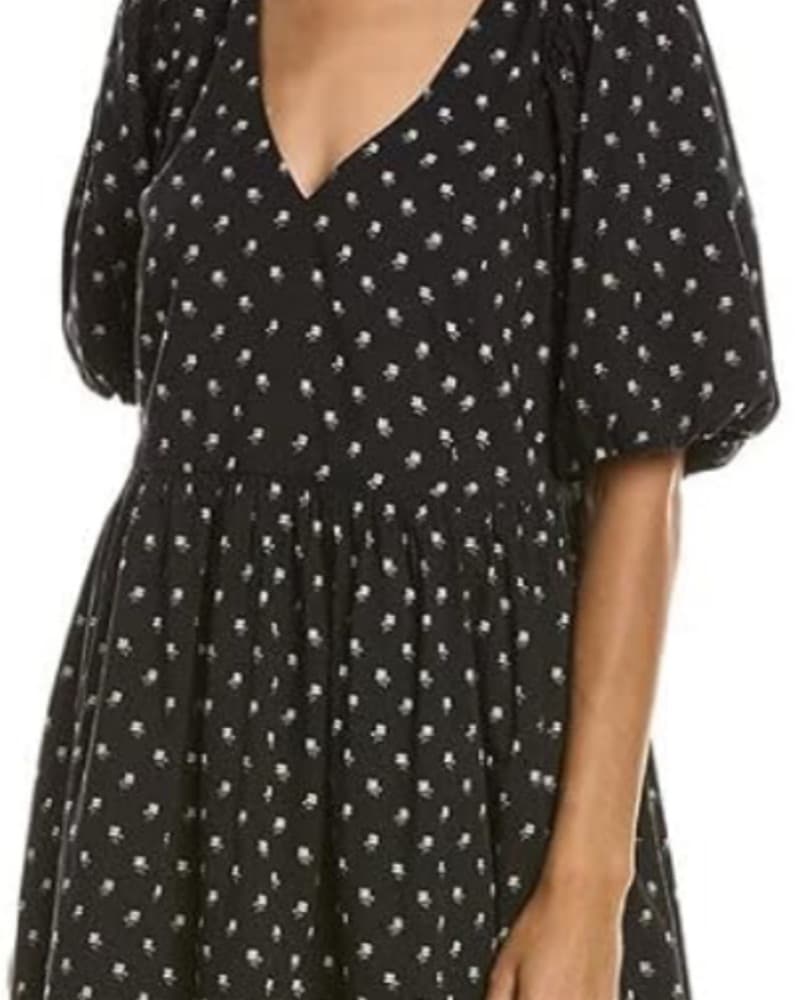 Elegant Black Floral Dress - Image 3