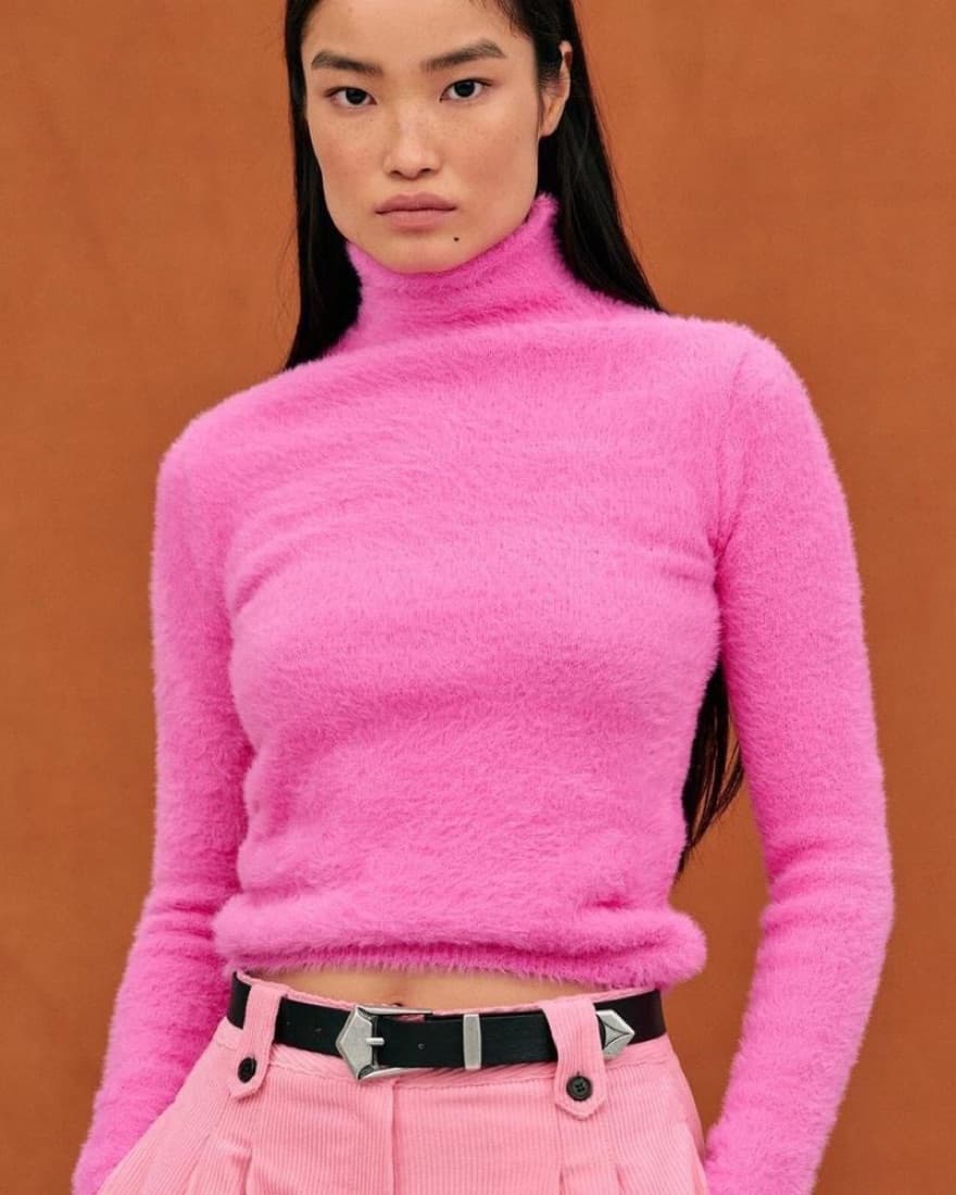 Source Unknown Pink Turtleneck - Image 1