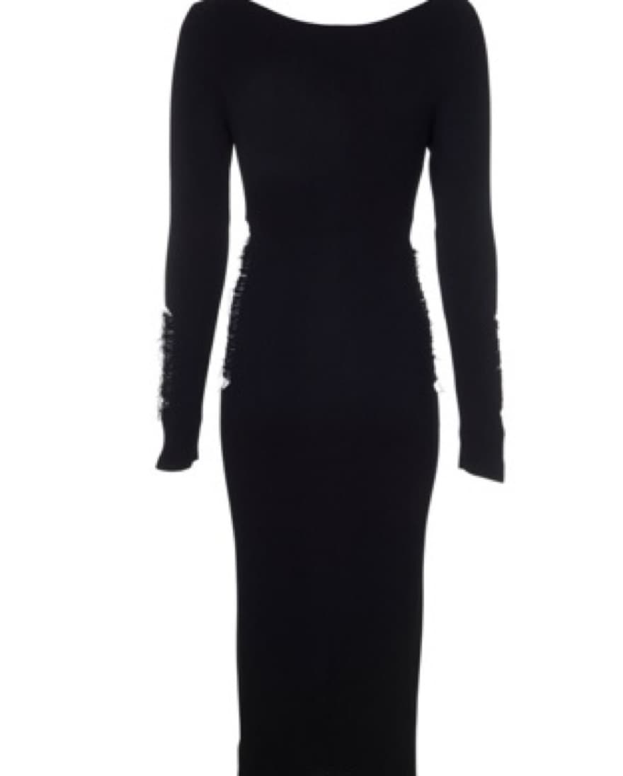 Off-White Knit Ripped Sleeve Dress - Image 2
