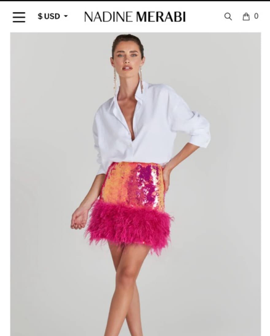 ROXY PINK SKIRT - Image 1