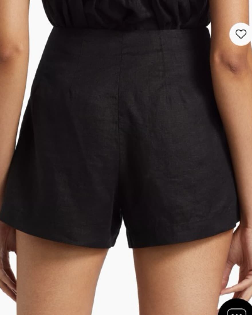 Doen Linen Black Shorts - Image 3