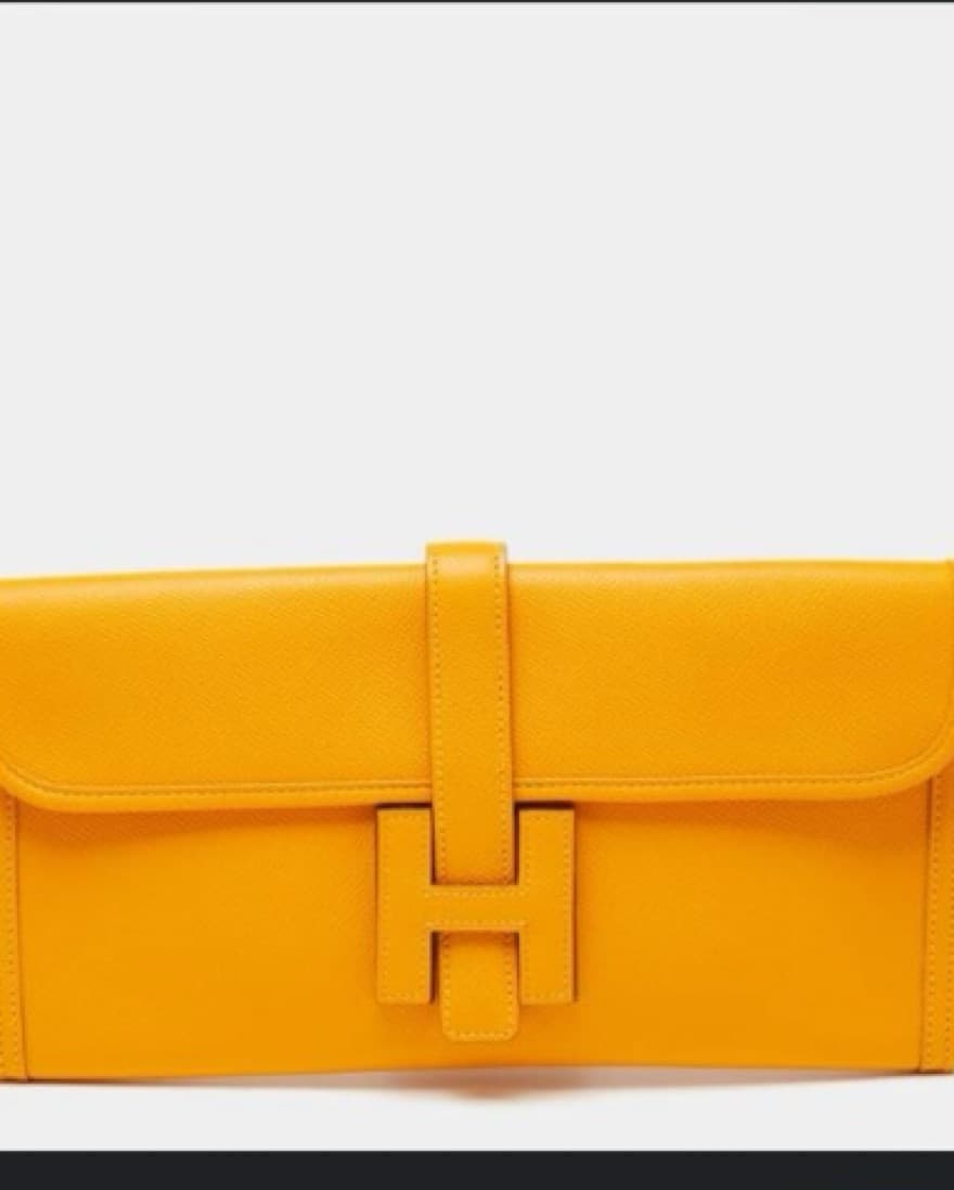 Hermes Jige Clutch Yellow - Image 1