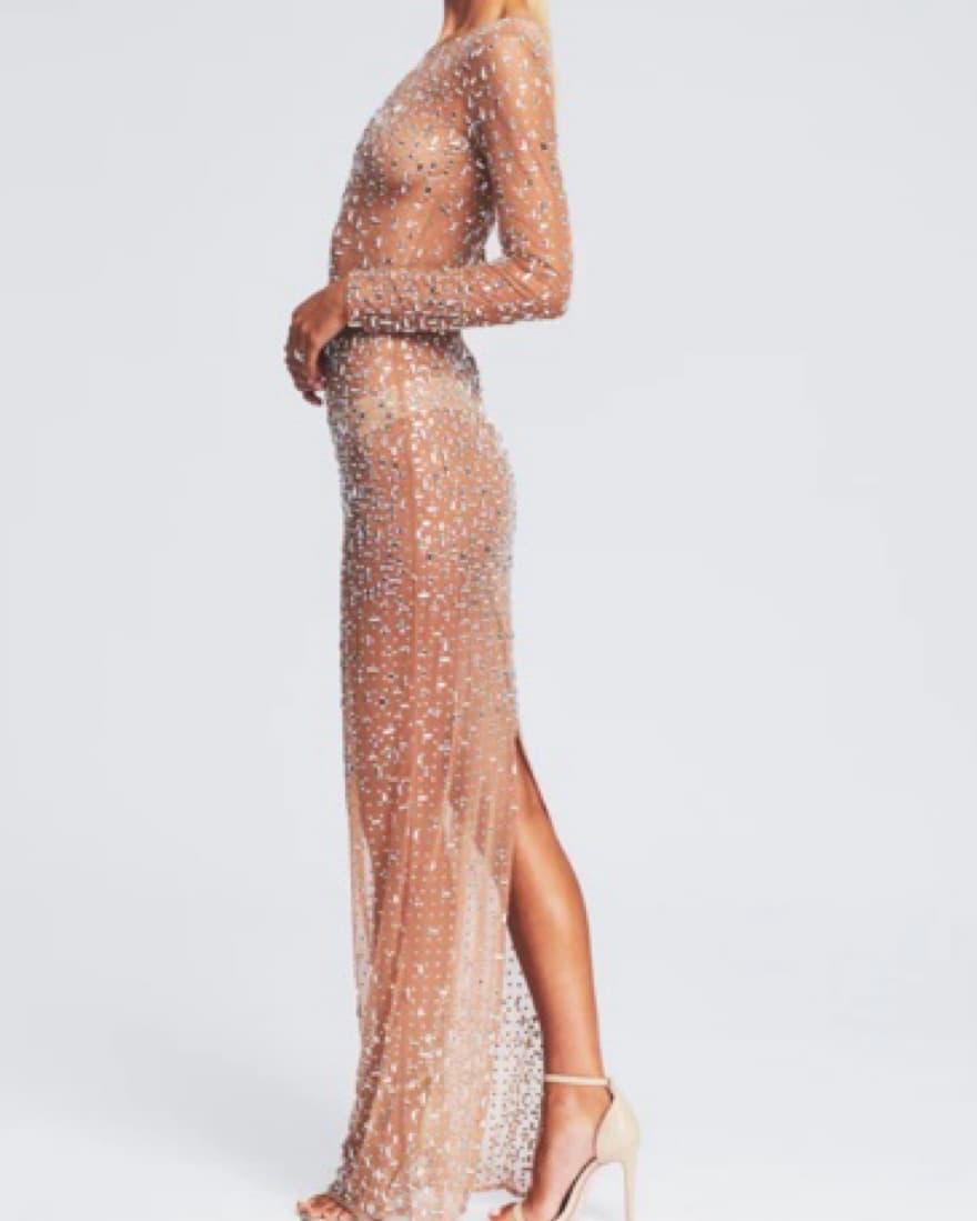 retrofête Nude Vinci Sequin Dress - Image 1