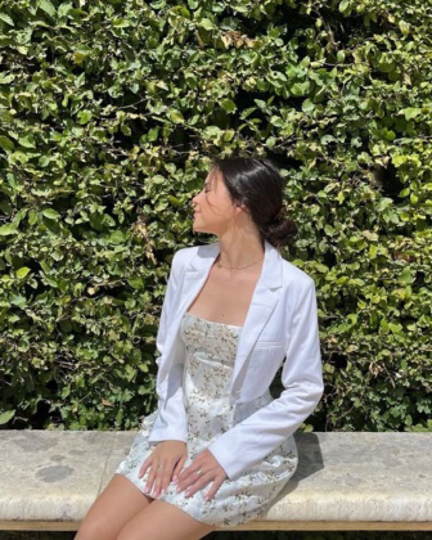 Nana Jacqueline Cropped White Blazer - Image 1