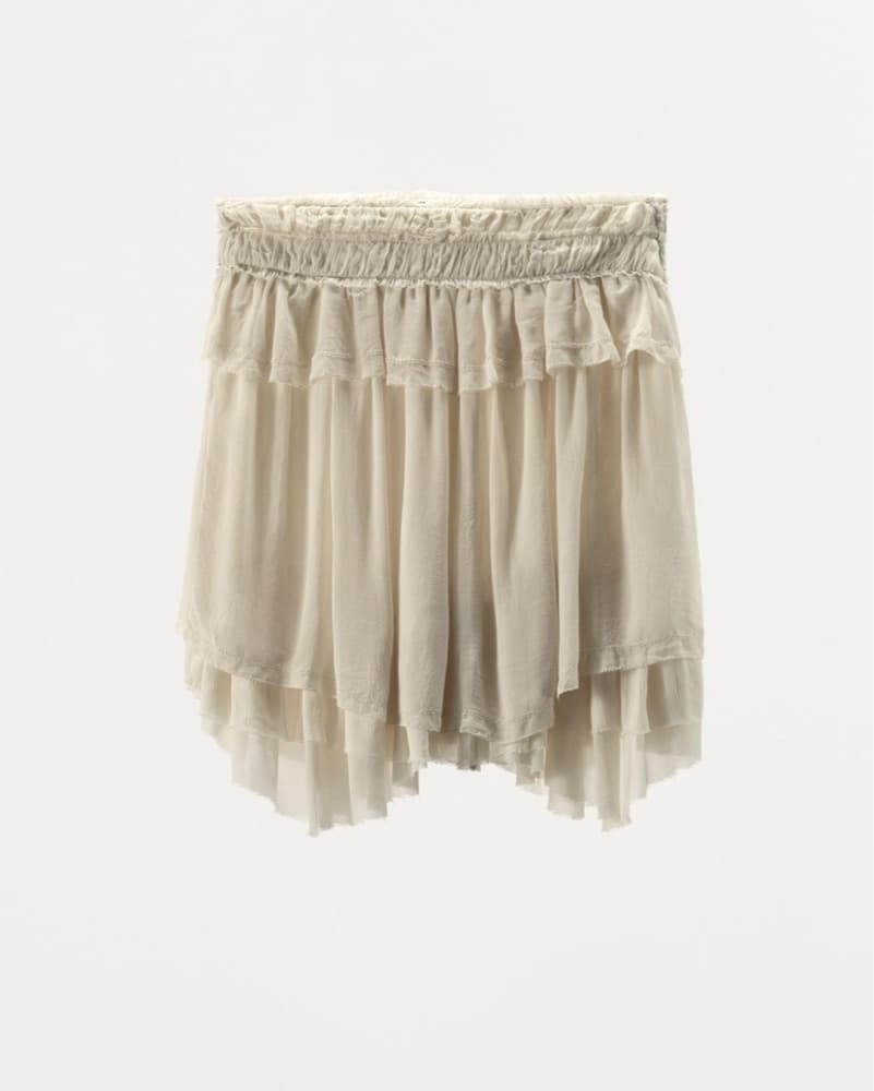 Zara GEORGETTE RUFFLE SKIRT - Image 2