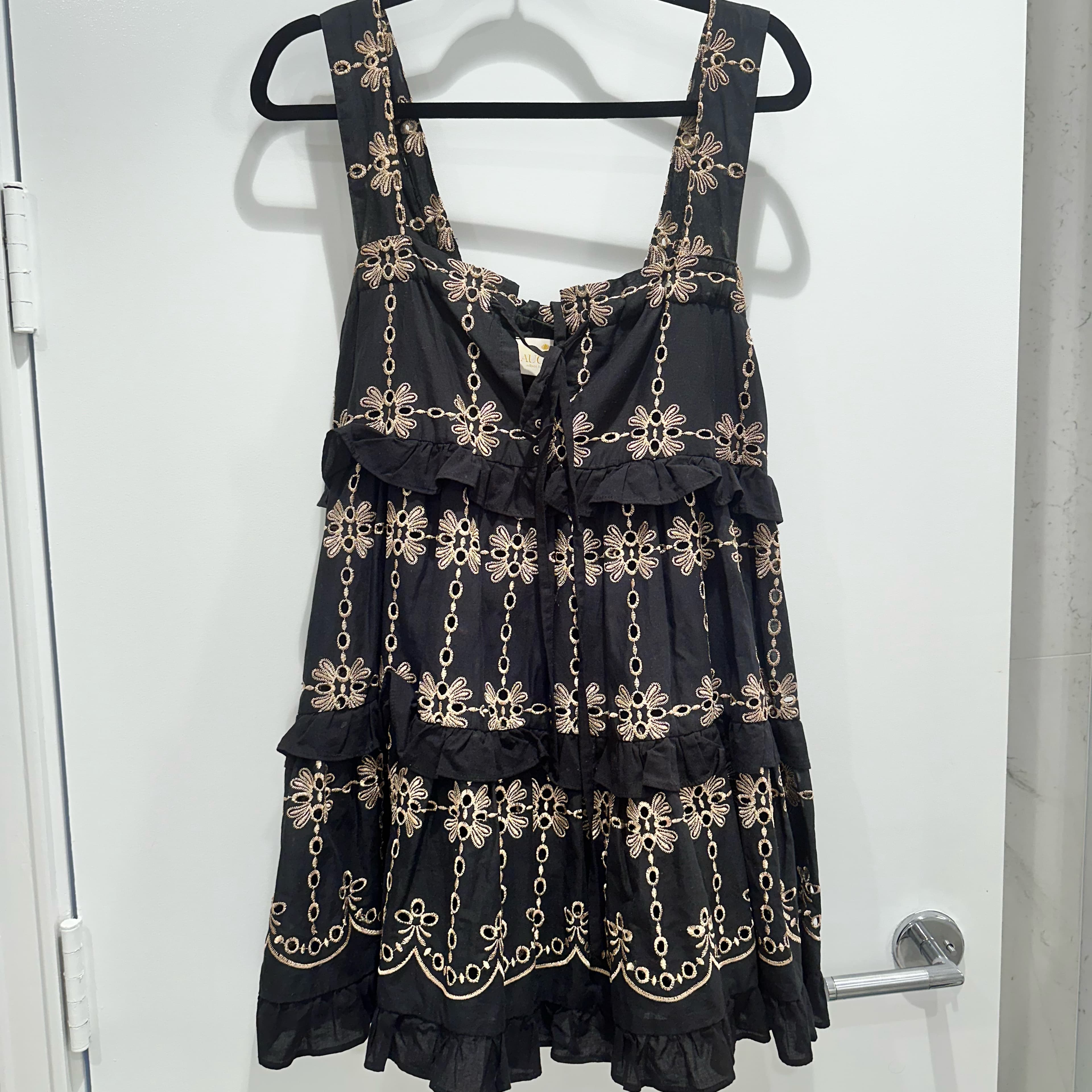 Greek Gold And Navy Mini Dress  - Image 3