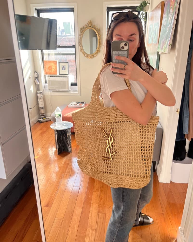 YSL Chic Crochet Tote Bag - Image 2