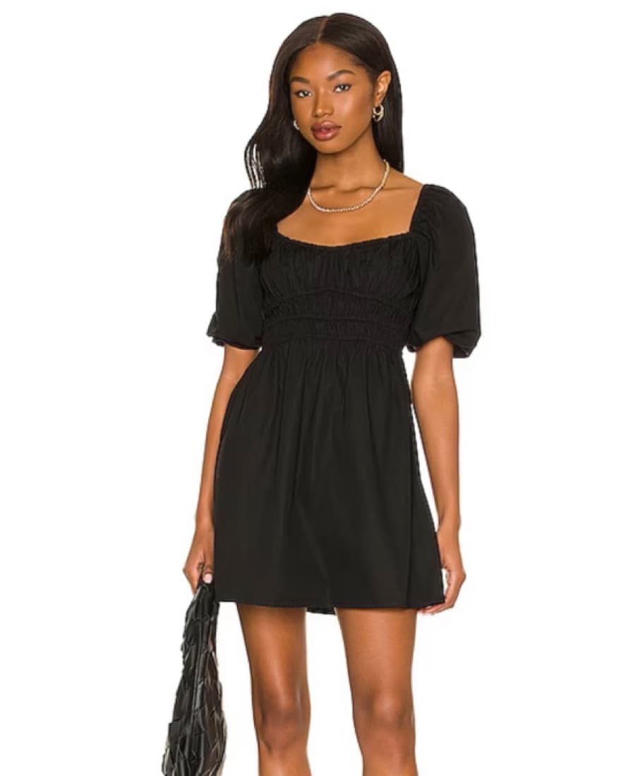 Faithfull The Brand Black Mini Dress - Image 2