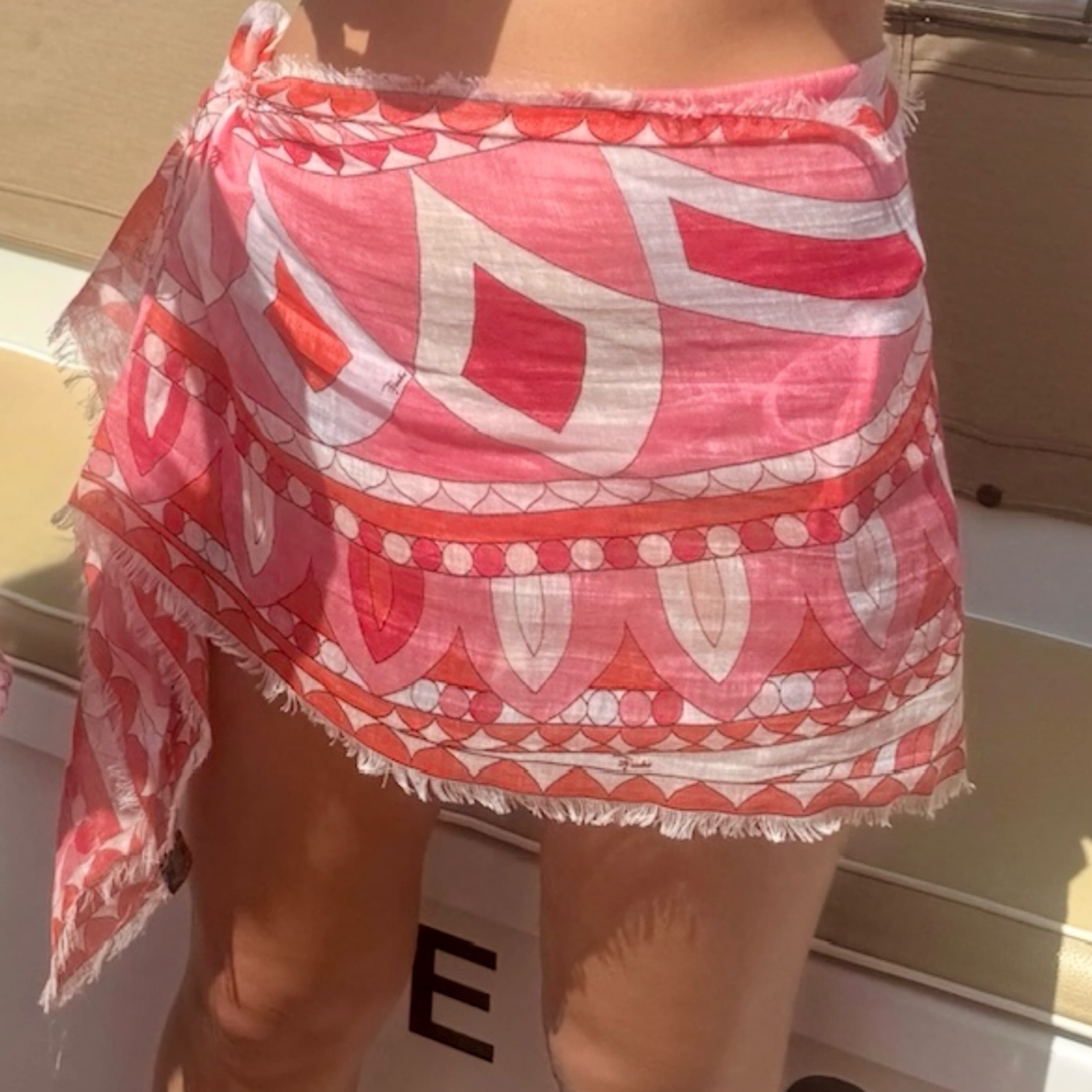 Emilio Pucci Linen Scarf / Sarong  - Image 1