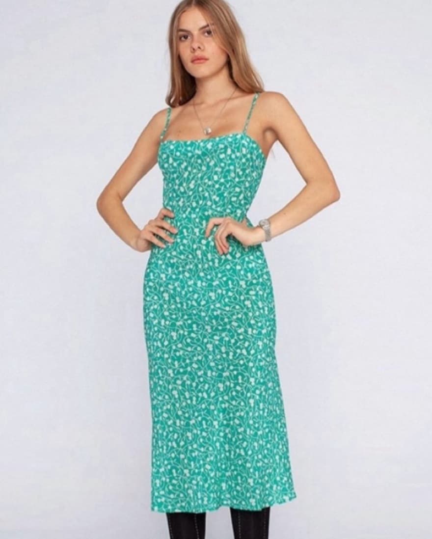 Realisation Par Teal Foral Maxi Dress - Image 1