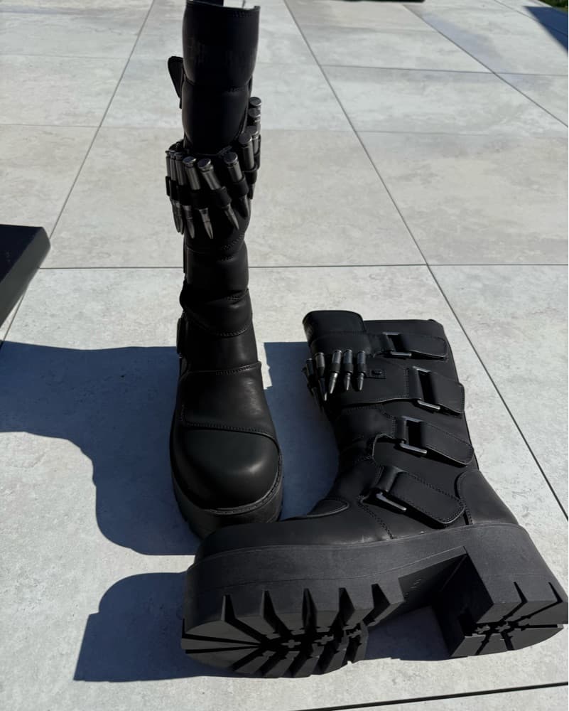Edgy Platform Buckle Boots - Image 2