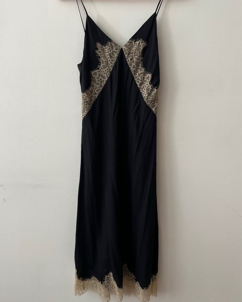 Rag & Bone Lace Trim Slip Dress - Image 1