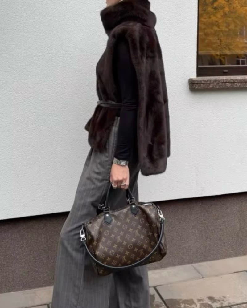Chic Faux Fur  Turtle Neck Jacket - Image 2