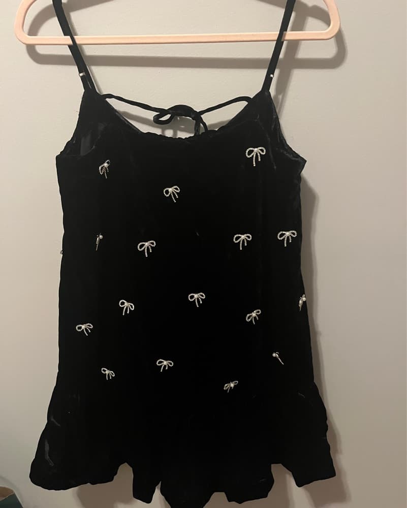 Anthropologie Black Mini Birthday Dress - Image 1