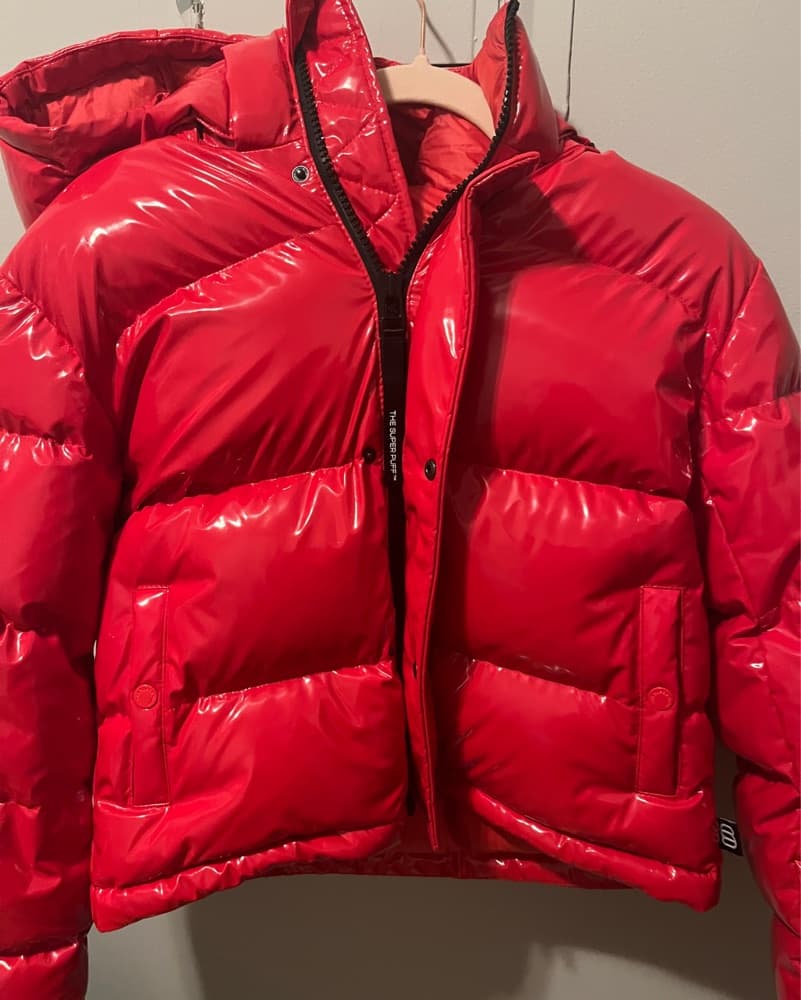 Aritzia Super Puff Glossy Red Jacket - Image 1