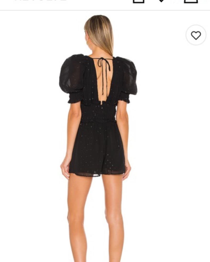 NBD Puff Sleeve Romper Revolve - Image 2