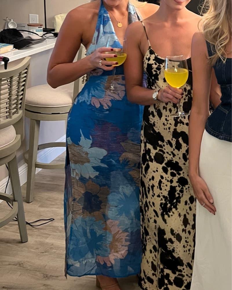 Blue Halter Maxi Dress - Image 2