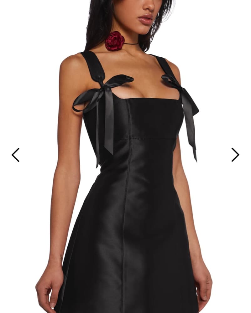 Black Mini Dress - Image 3