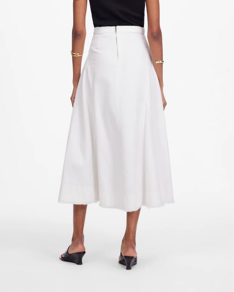 Chic White Midi Skirt - Image 2