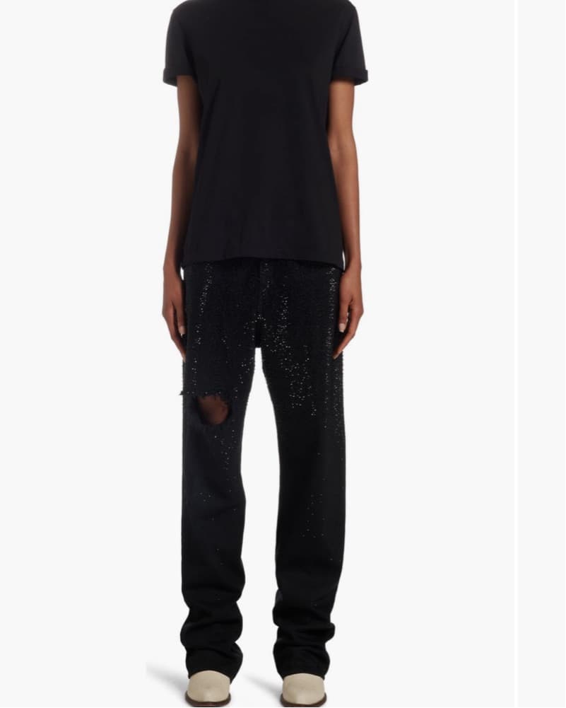 Crystal Embellished Tapered Jeans - Image 2