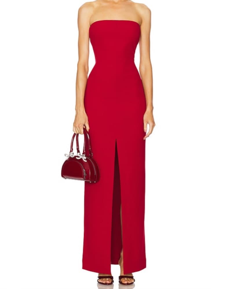 Solace London Strapless Evening Gown - Image 3