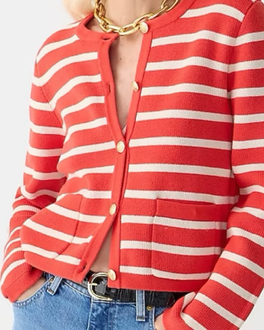 J Crew Red Emilie Sweater  Sz S - Image 2