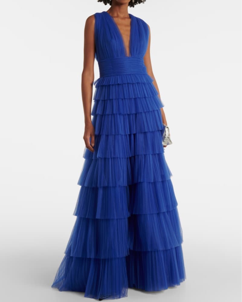 Costarellos Elegant Ruffled Maxi Dress - Image 3