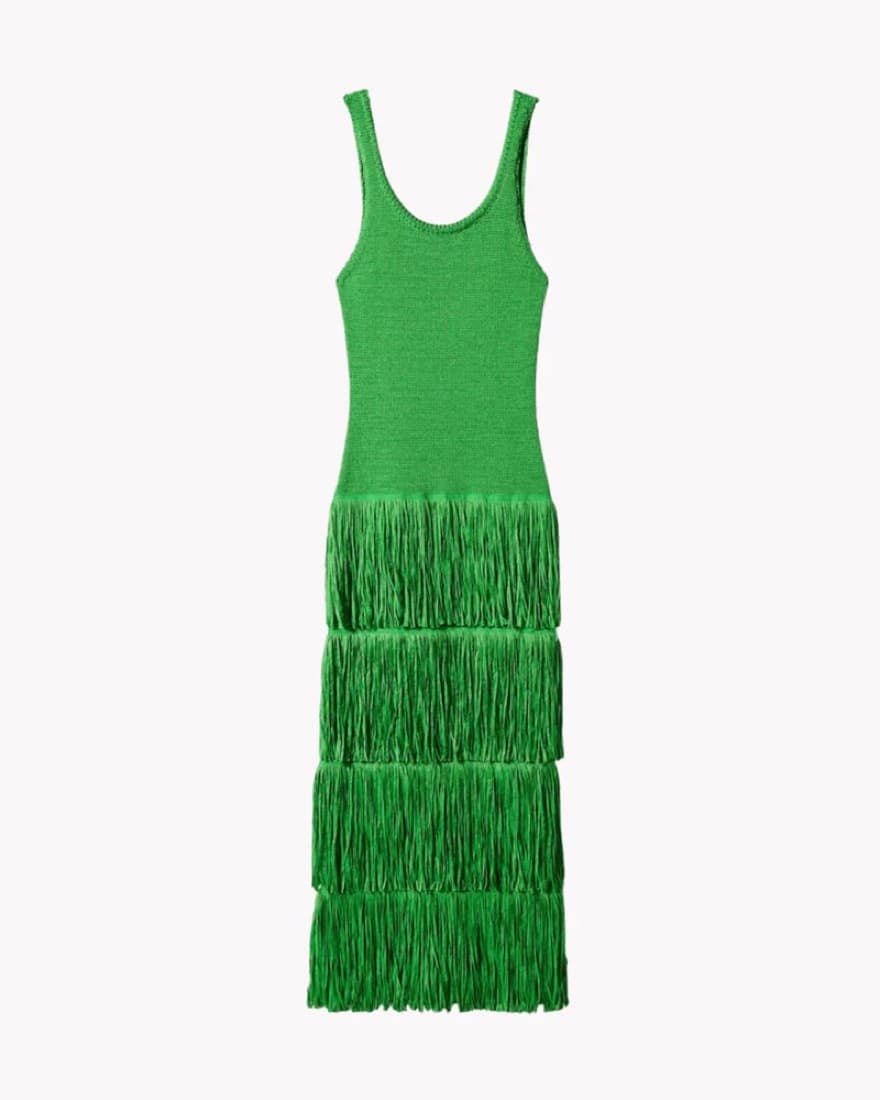 Simon Miller Green Fringe Knit MaxiDress - Image 1