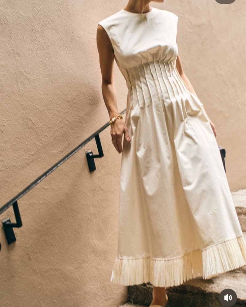 M.G. Style Pleated Fring Jenny Dress - Image 1