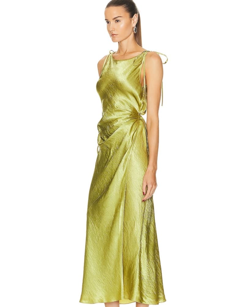 Acne Studios Green Midi Dress - Image 4