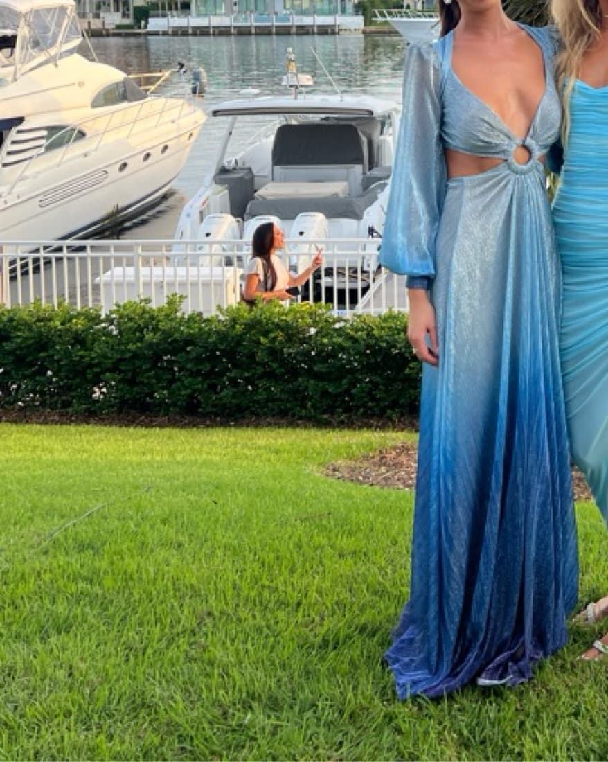 PatBo Cutout ombré Lurex maxi dress - Image 5