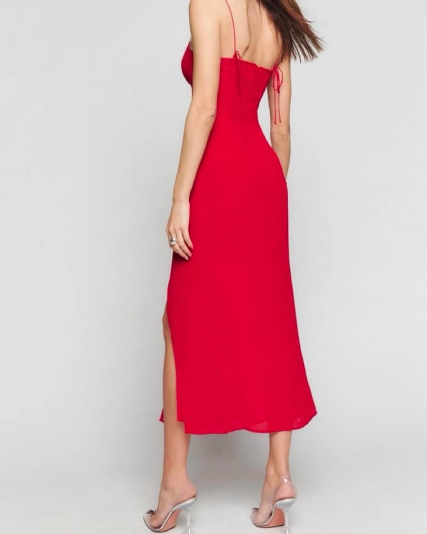 Red Maxi With Slit  - Image 2
