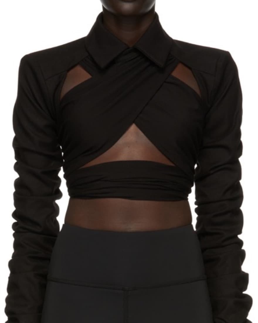 Danielle Guizio Wrap Blazer Cutout Top - Image 3