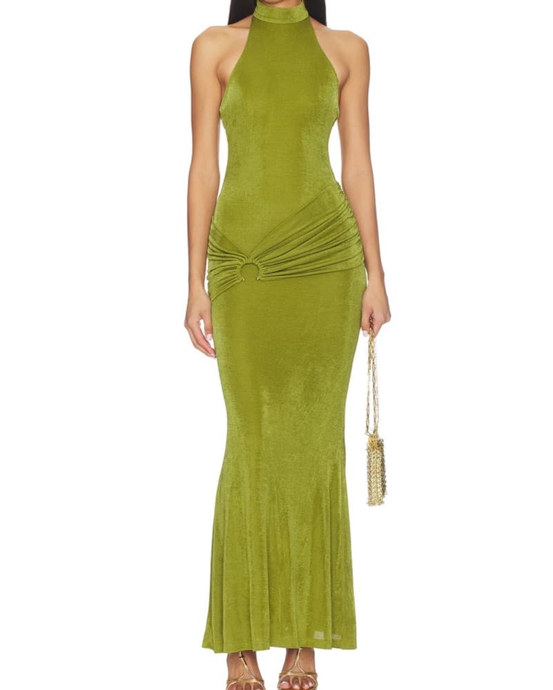 olabdria maxi dress in green - Image 2