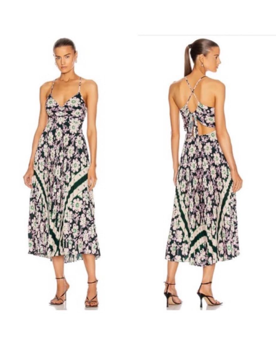 ALC Gemini Stella Scarf Print Dress - Gr - Image 1